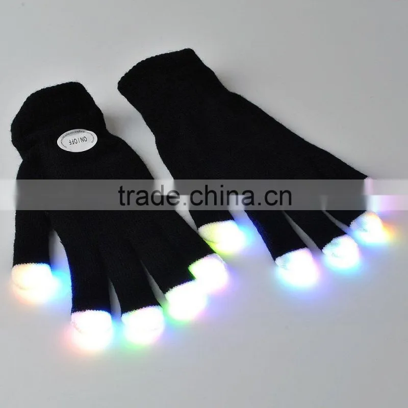 Raver Blacked Out led gloves LED 7 Colors Light Show