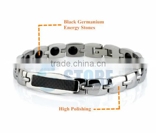 Fashion Power Men's Germanium Negative Ion Bio Energy Bracelet