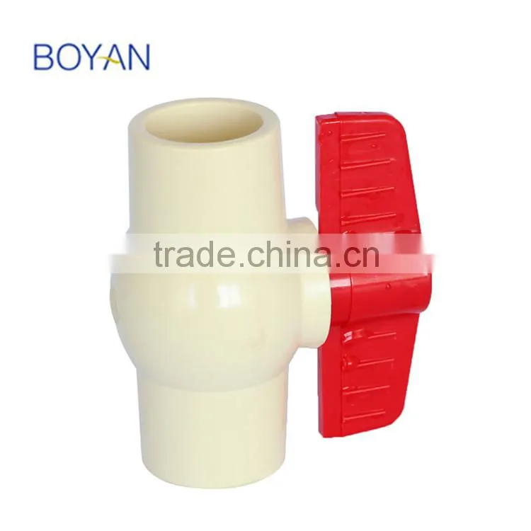 BOYAN zhejiang high temperature water supply fittings ASTM 2846 cpvc ball valve