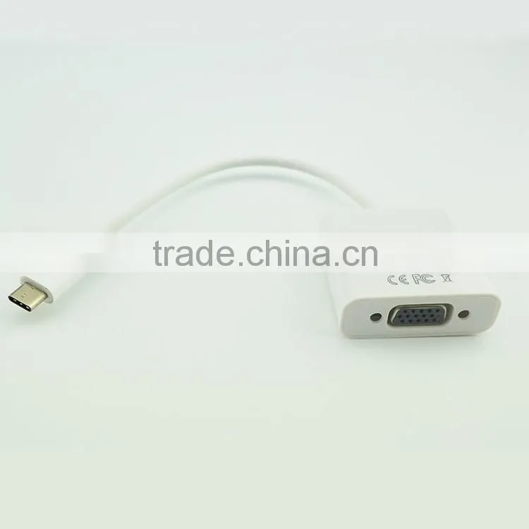 Manufacture M/F data cable usb 3.1 c type to VGA for laptop
