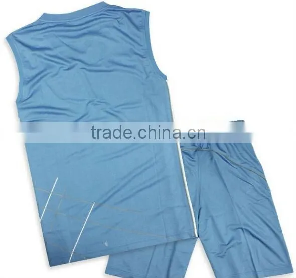 Men'S Dry Fit High Quality Blue Color Tracksuit Dry Fit Summer Sport Suit