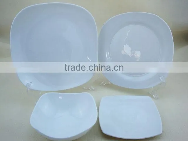 30pcs square shaped decaled porcelain dinner set