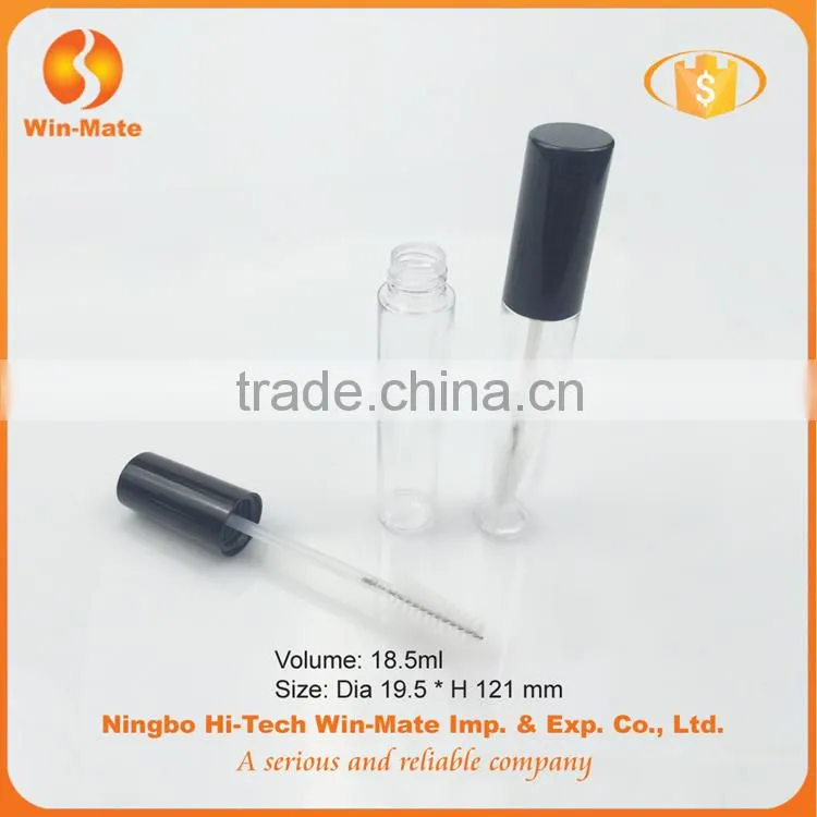clear factory saled flat 121*19.5mm mascara packaging with brush