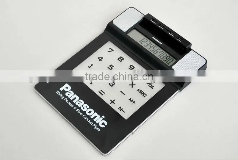 calculator usb hub mouse pad with speaker