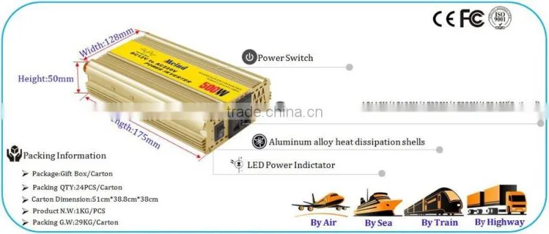 New design pure sine wave power inverter ,dc ac 500w