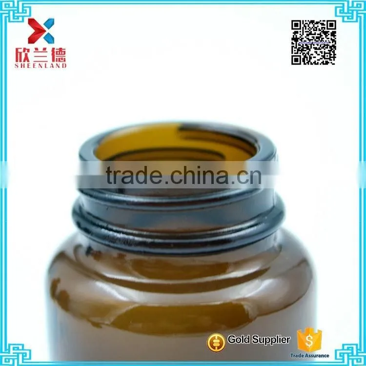 150ml Amber glass pill Pharmaceutical Medical bottles With Lid