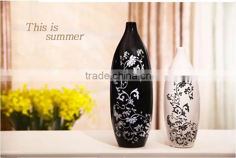 2 pieces per set hand painted glazed ceramic vase made in china factory