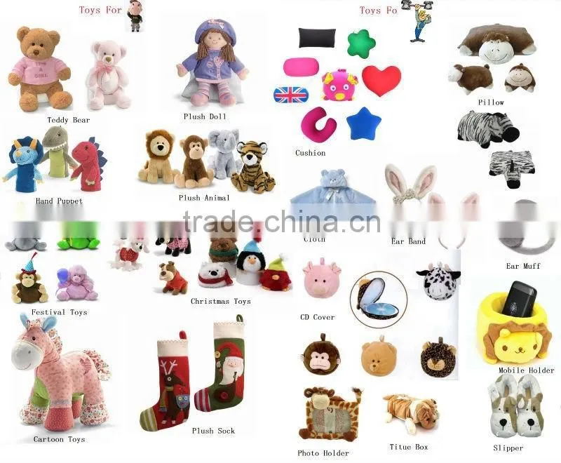 Fashion Soft Plush Cushion With Cute Animals, Cute Stuffed Cushion