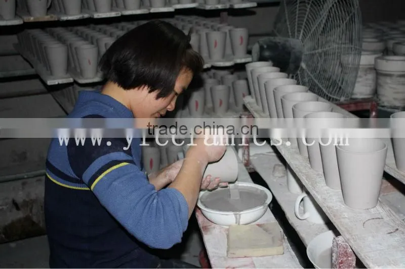 YF28009 red stackable ceramic mug wholesale
