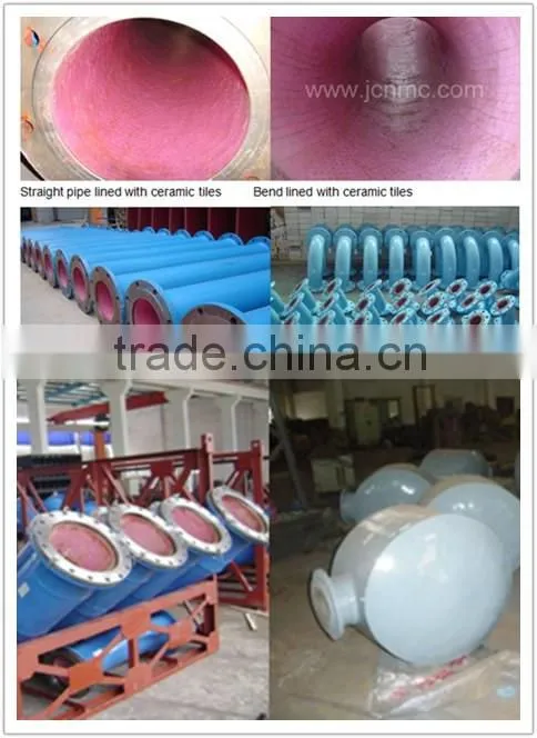 High hardness alumina wear resistant ceramic lined Bend for coal transport