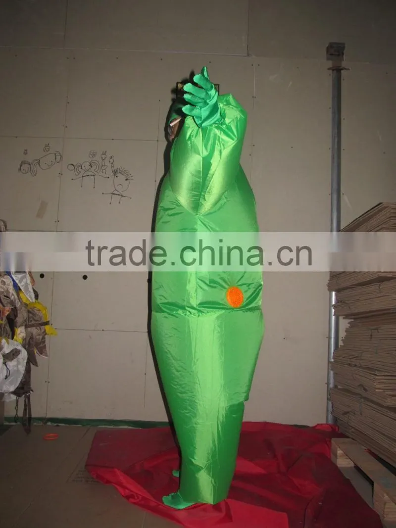 DJ-CO-116 Inflatable Suit Funny Colorful Halloween Costume Green jumpsuit