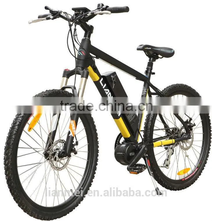 Mountain e-bike with new battery case ,high qulity front shock