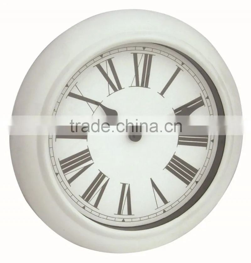 Retro round shaped metal mounted wall clock