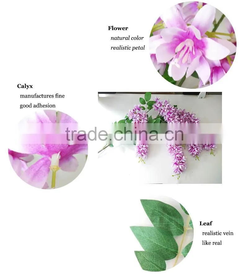 hot sale silk flower artificial wisteria tree