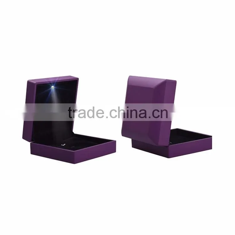 Custom color velvet insert led jewelry light packaging box