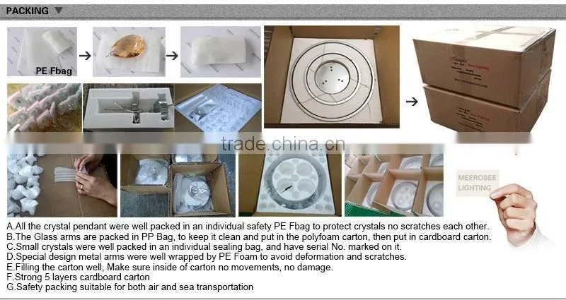 Crystal Wholesale Price Pendant Lamp with Lampshade for Home MD3122
