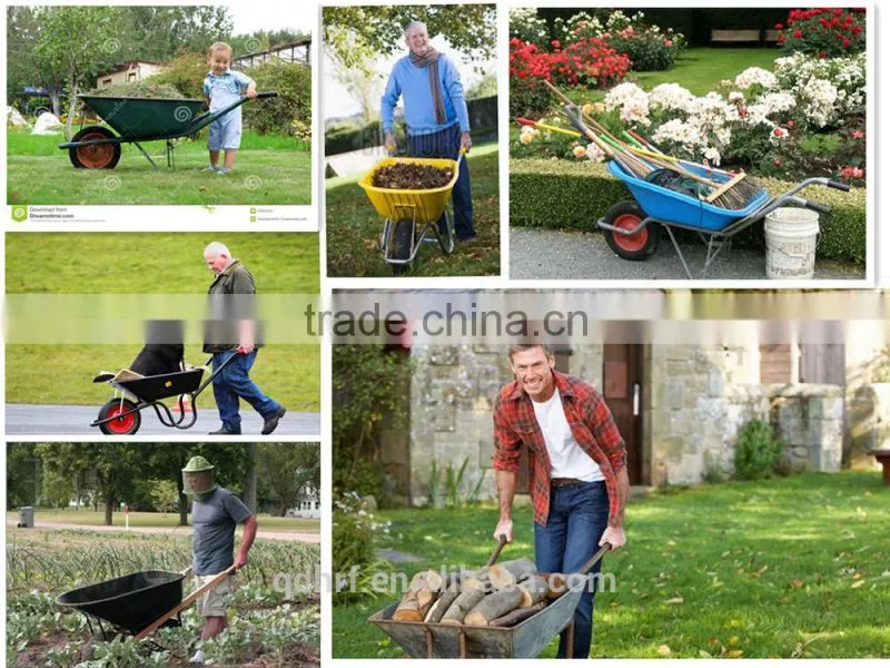 wheelbarrow solid tire with metal rim