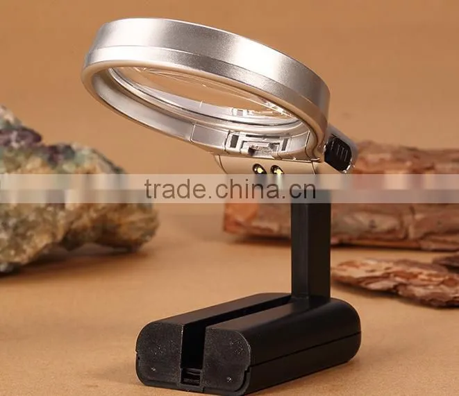 3x Illumianted Hand Held Foldable Magnifying Glass Desk Magnifier with LED Light