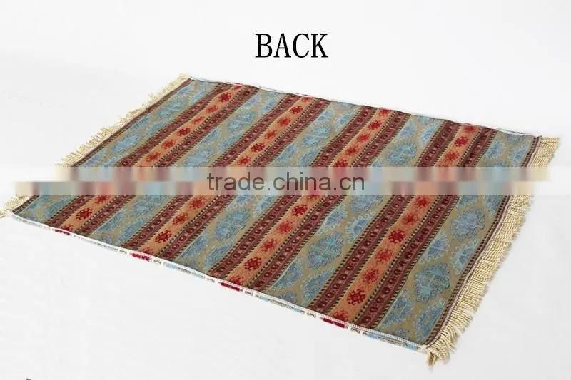 Custom design jacquard woven chenille Muslim prayer rugs, prayer mat