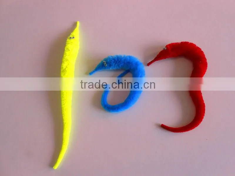 Craft Accessories 23mm Plush magic worm for DIY Handwork