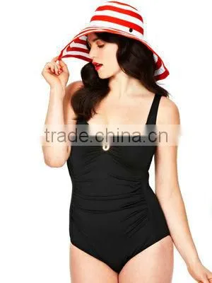 ruffle women sexy one piece swimwear swimsuit pink