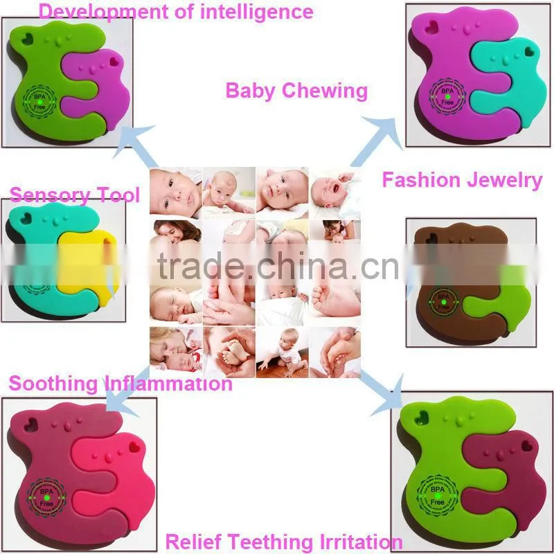Handmade Teether Bead Jewelry/Most Popular Safe Teether Silicone Necklace Bead Landing China Manufacturer