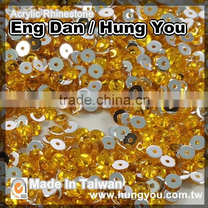 Round Shaped Sew On Acrylic Rhinestones with 1 hole
