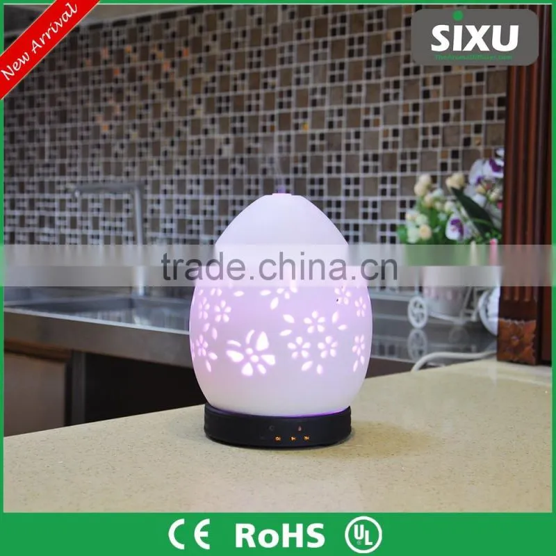 Mini humidifier electric colorful LED Chinese pottery aroma oil diffuser