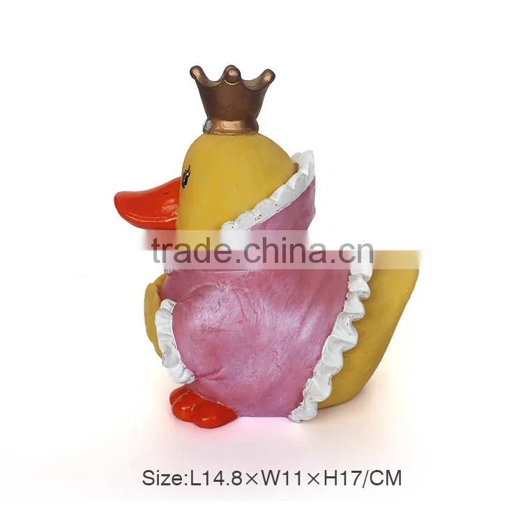 Yellow Rubber Duck Toy,Minion Yellow Duck Ornament,Polyresin Yellow Duck Decoration