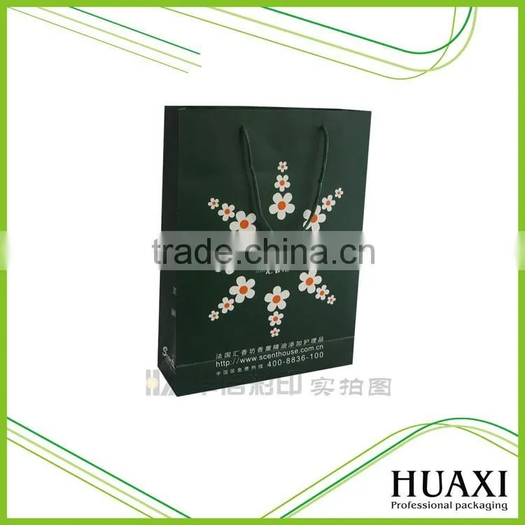 High quality recycled pink rose paper red bags for gift