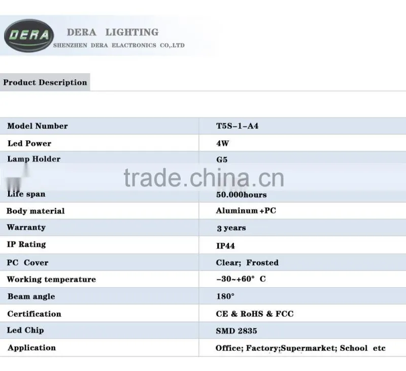 Best price AC110-277v 4w t5 led tube 300mm AC110-240v led lamp lighting