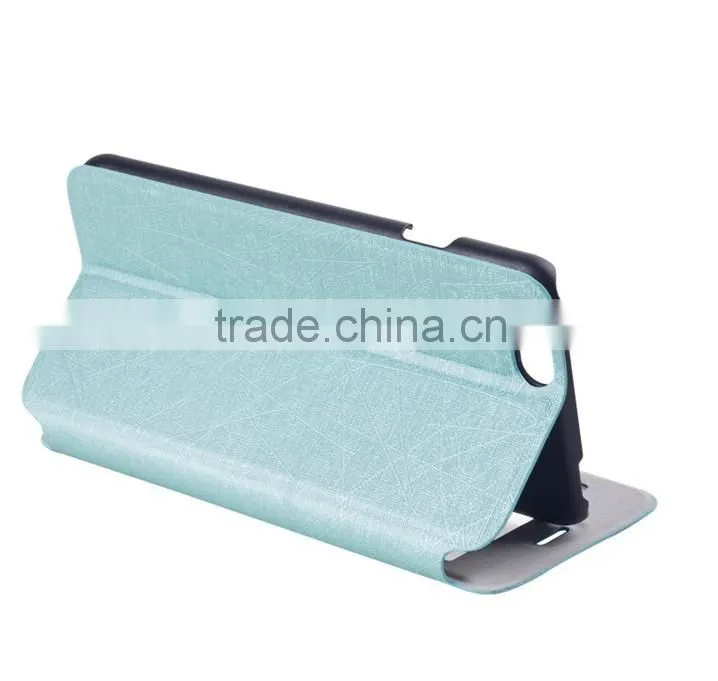 Concise design leather cell phone case for lenovo s850