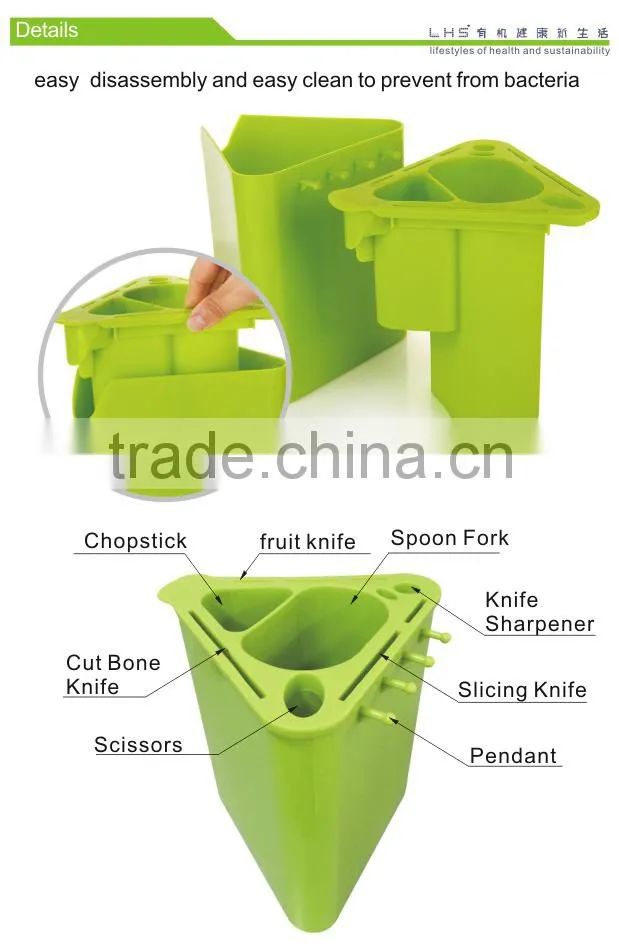 Multi-function spoon fork chopstick knife kitchen plastic storage rack