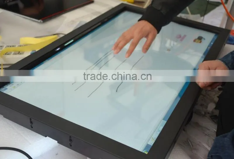 32 inch IR touch screen lcd monitor for bank hospital station