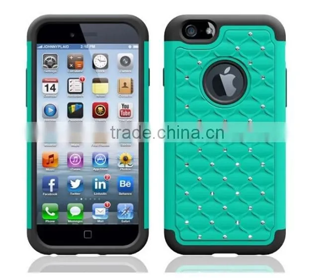 Durable Quality For iPhone 6s Bling Bling Silicon Heavy Duty Back Cover