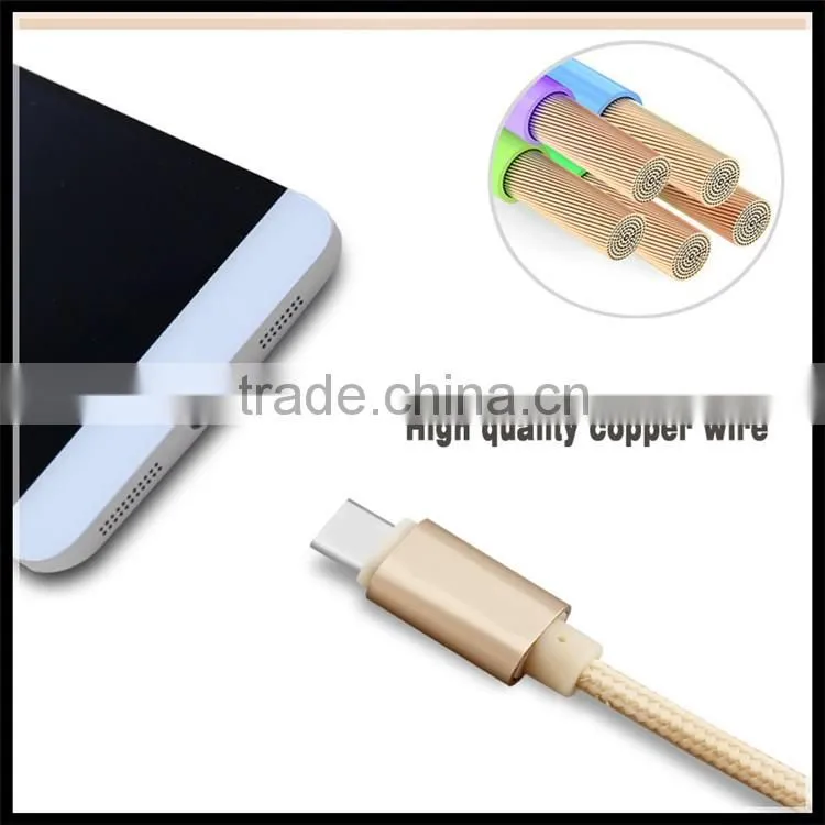 2016 Fashion Type-C to USB2.0 Data and charging sync braided cable