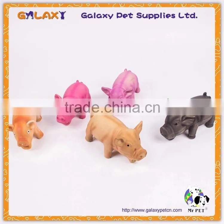 LT1024 hot sale colorful pig latex pet toy,squeaky dog toys