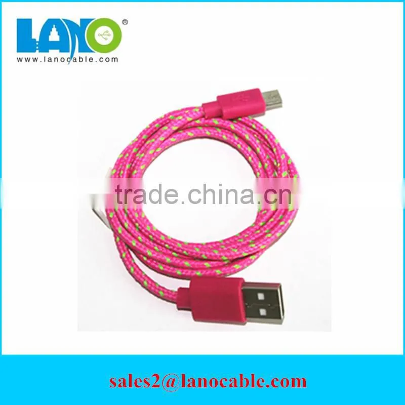 Hot selling S-video braid micro USB 2.0 cables