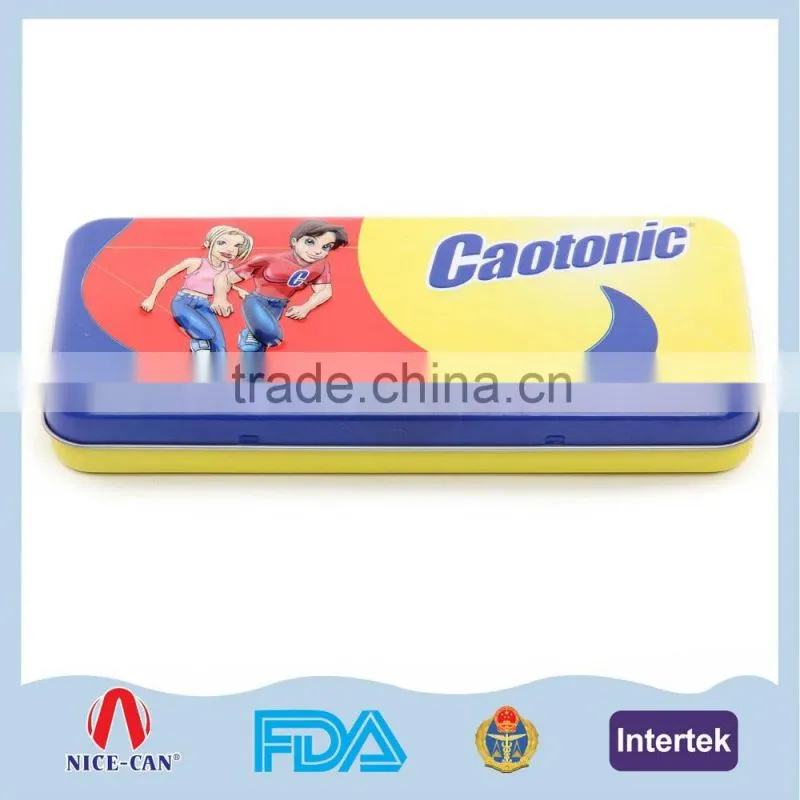 Customized design pencil metal color tin box