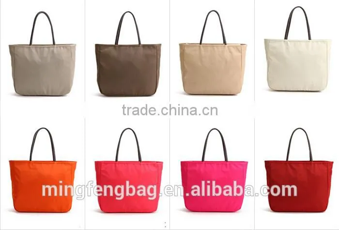 Custom Waterproof NylonTote and Shoulder Portable Large Women Classic Shopping Bag