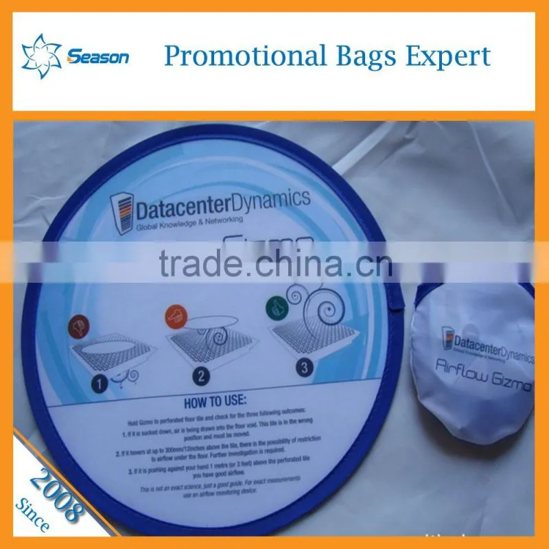 Wholesale soft foam frisbee with hole cloth foldable frisbee fan