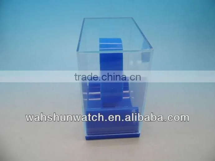 plastic clear cubic watches case
