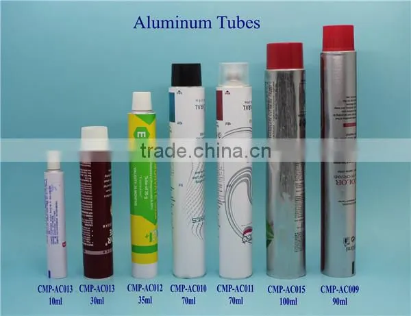 aluminum cosmetic packing tube for hand cream