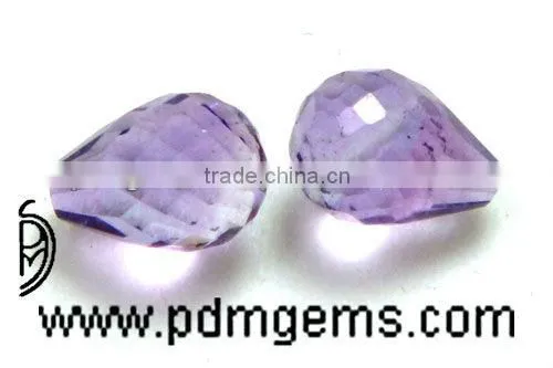 Amethyst Teardrop Cut Faceted Lot For Silver Pendant From Wholesaler