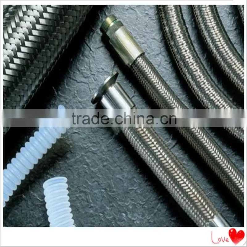 1 inch stainless steel braided PTFE smooth bore teflon hoses