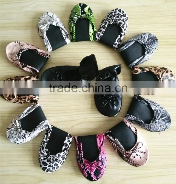 Print Your Own Logo On The Special Customized Wedding Gift Folding Ballet Flat Shoes
