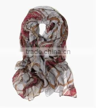 Polyester Chain Printing Pattern Scarf