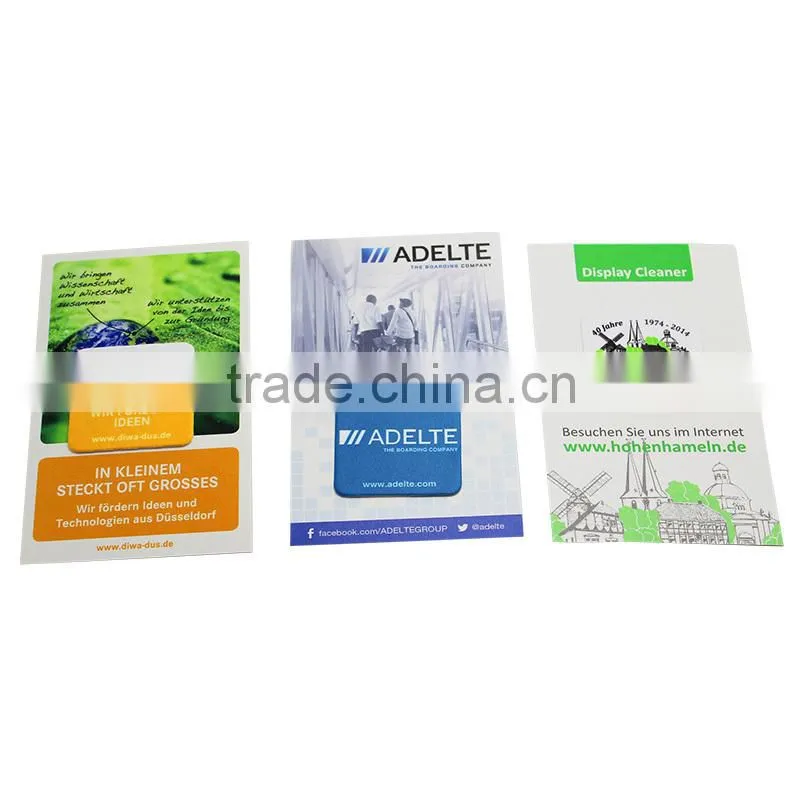 hot sale microfiber sticker screen cleaner