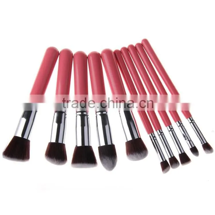 10Pcs Pro Makeup Blush Eyeshadow Blending Set Concealer Cosmetic Make Up Brushes Tool Eyeliner Lip Brushes