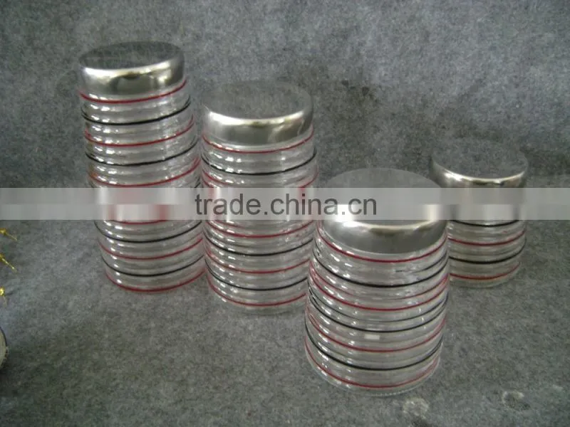 colorful glass jar with metal lid
